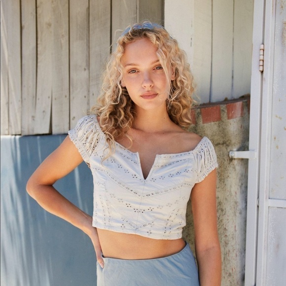 Free People Turning Heads Eyelet Top - Picture 3 of 14